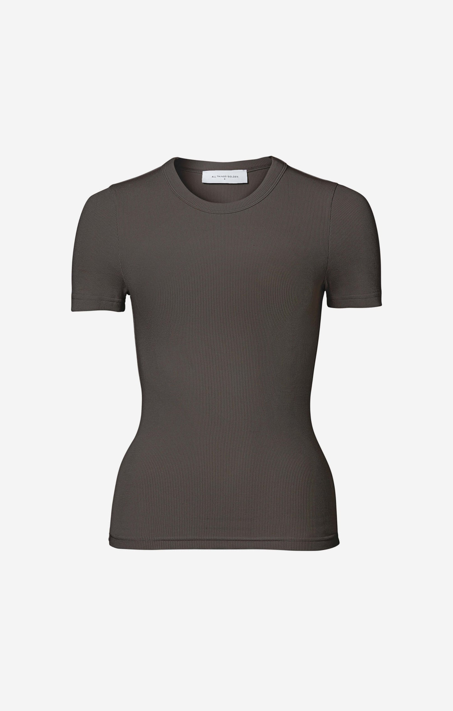 THE LUXE RIB BABY TEE - ESPRESSO