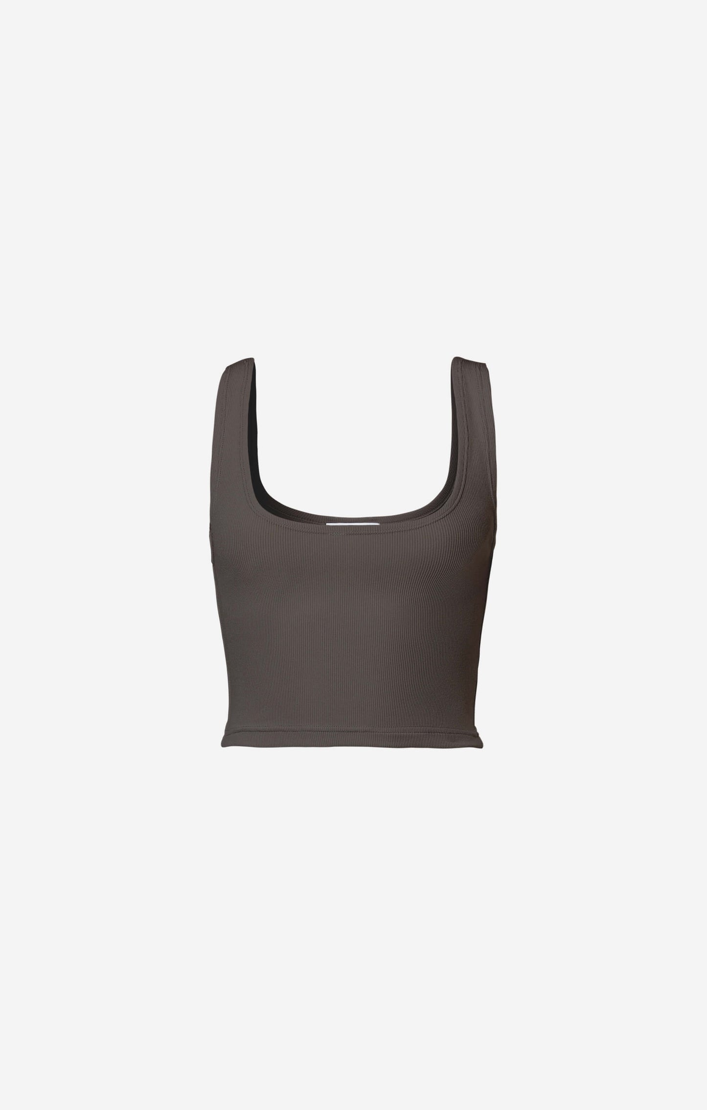 THE LUXE RIB CROP - ESPRESSO