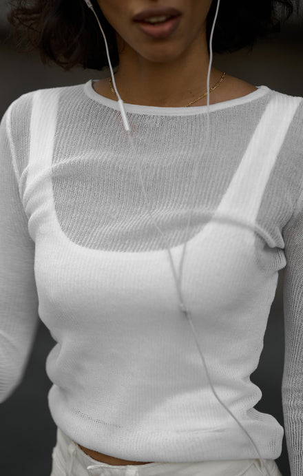 THE LUXE RIB CROP - WHITE