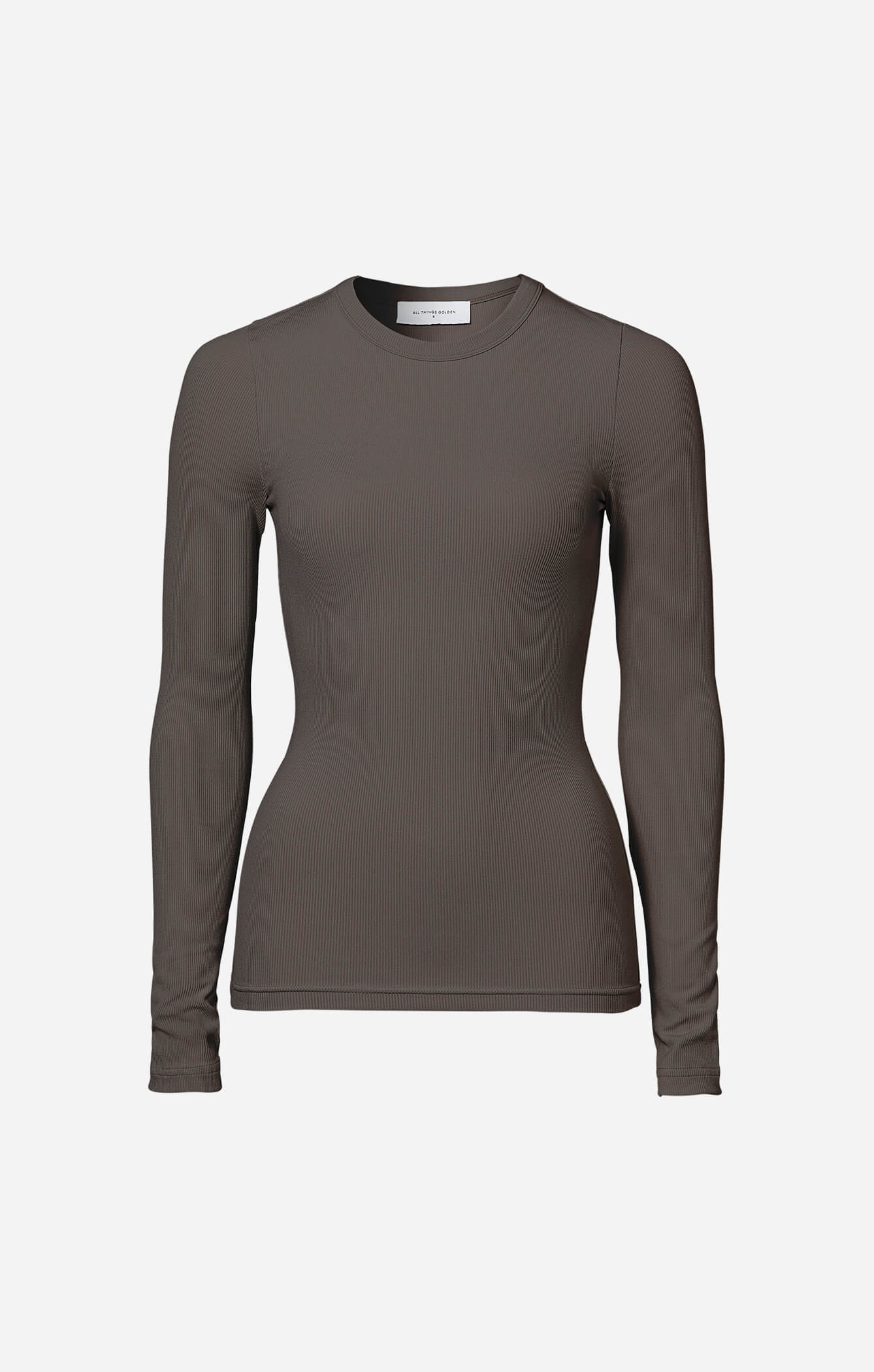 THE LUXE RIB L/S - ESPRESSO