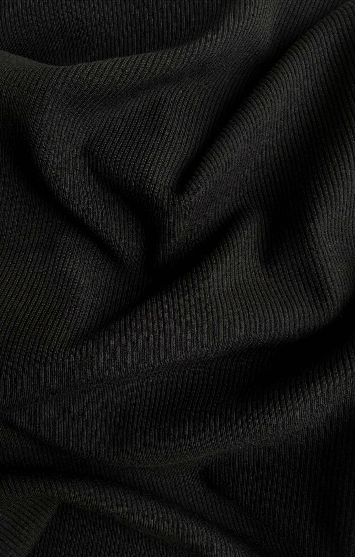 THE LUXE RIB MAXI SKIRT - BLACK