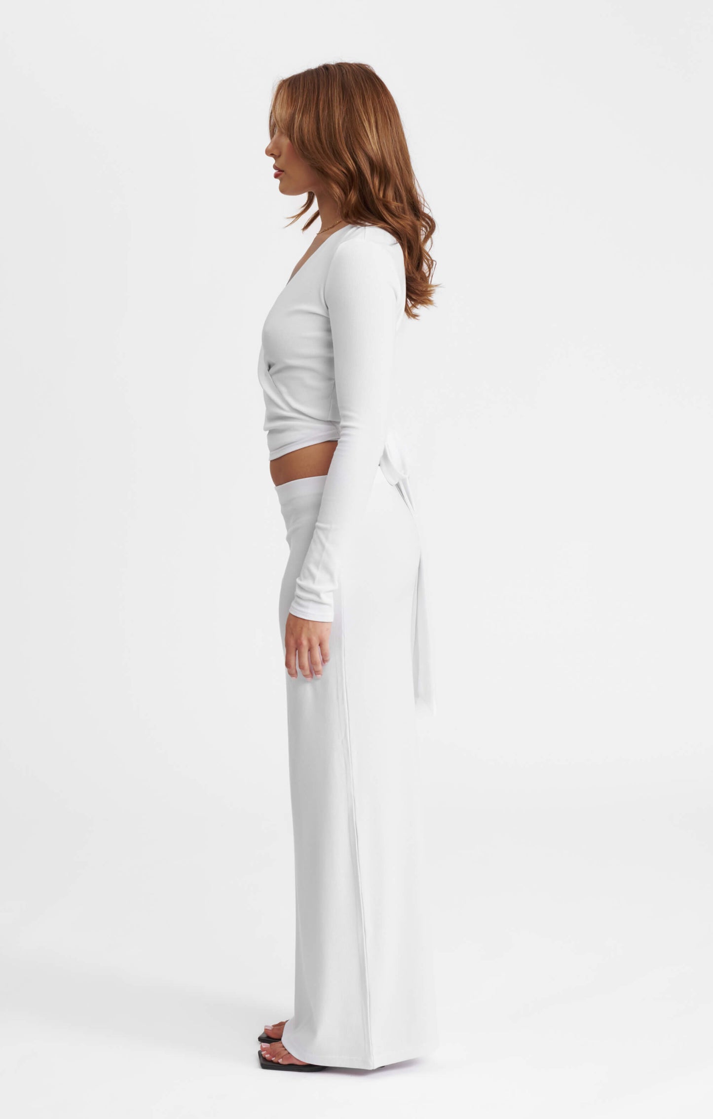 THE LUXE RIB MAXI SKIRT - WHITE