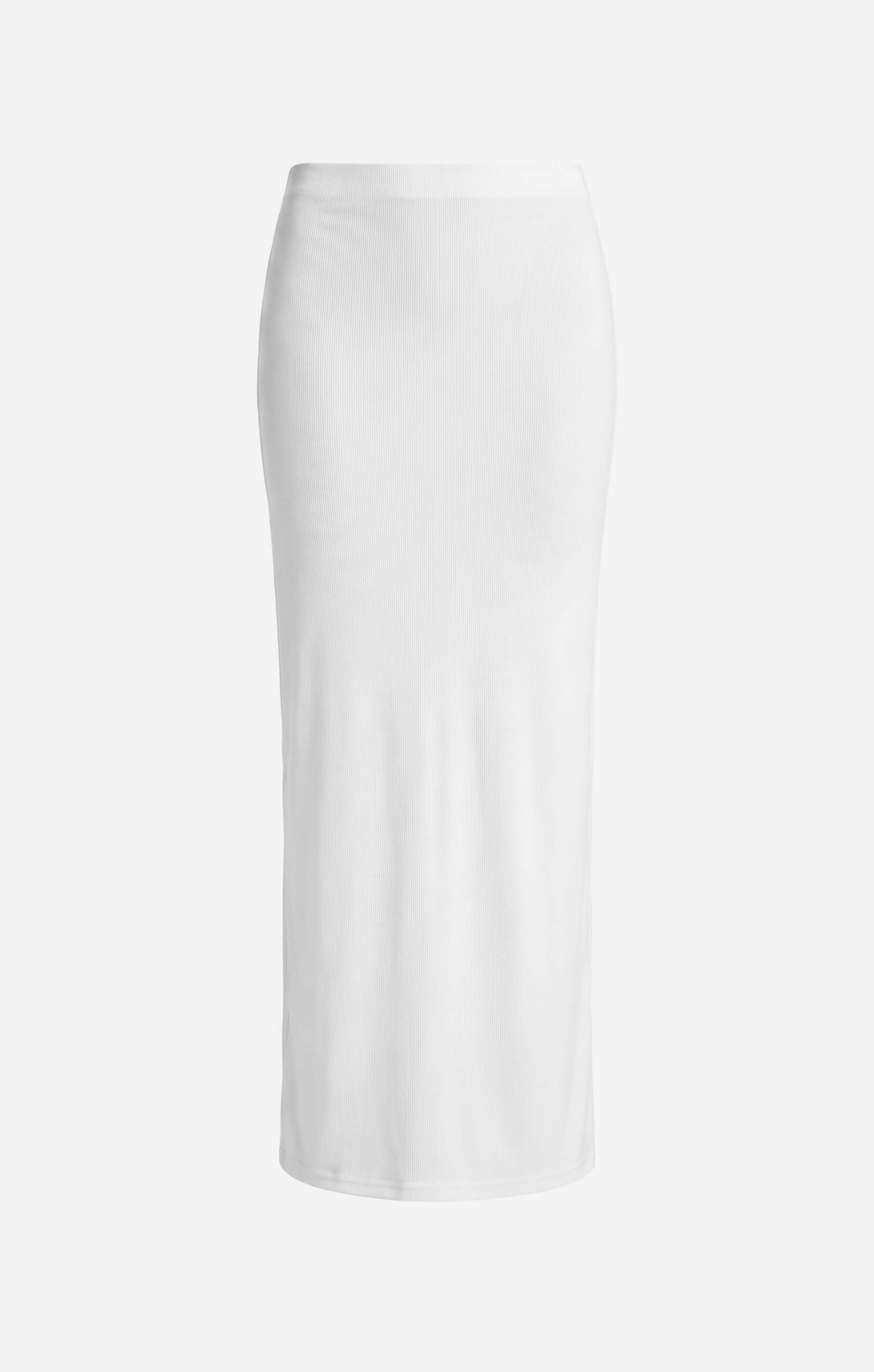 THE LUXE RIB MAXI SKIRT - WHITE