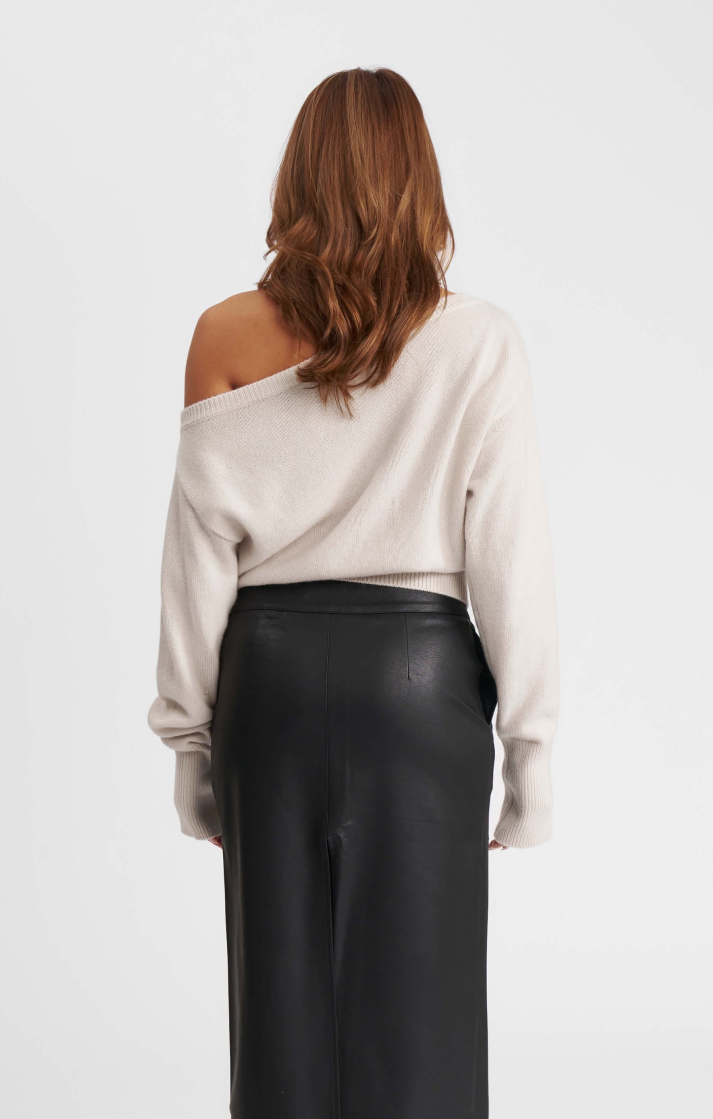 THE OFF-SHOULDER KNIT - BONE