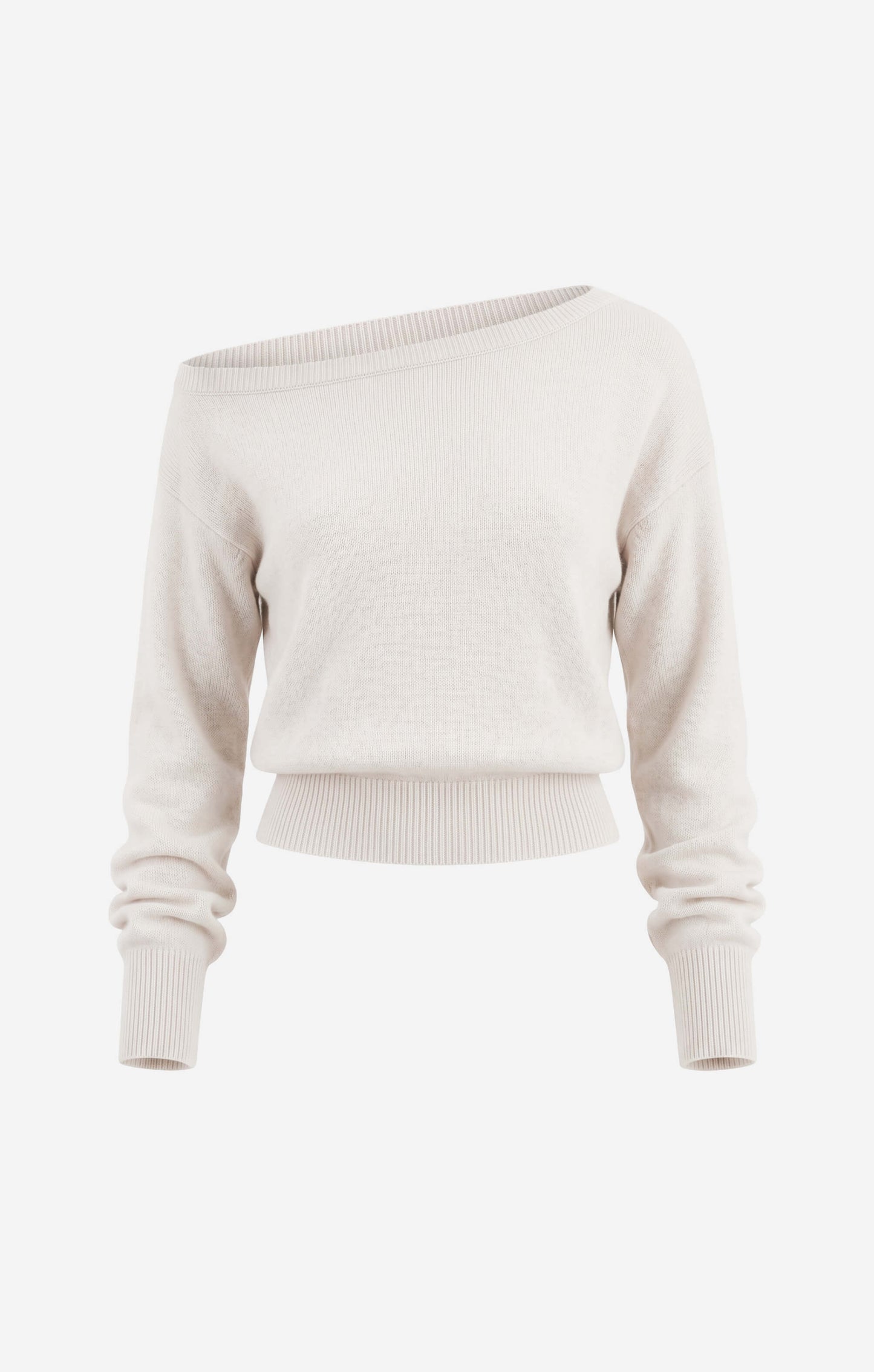 THE OFF-SHOULDER KNIT - BONE