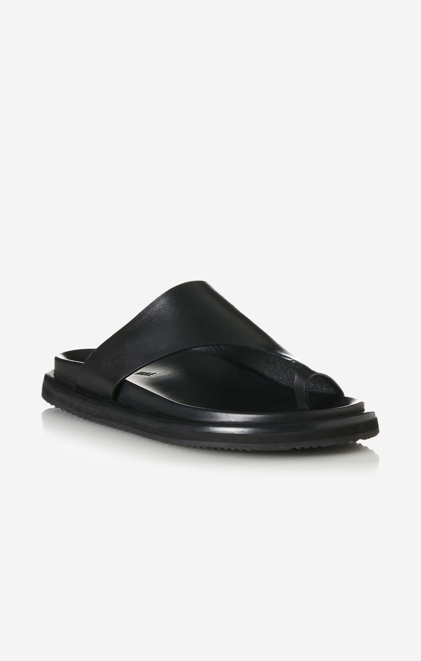 THE PARKS SLIDE - BLACK LEATHER