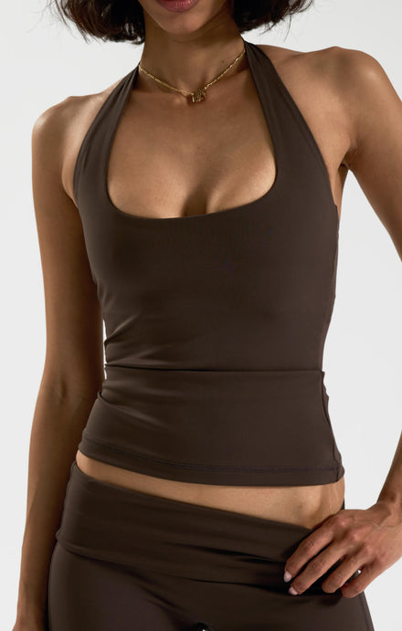 THE SCULPT™ HALTER TANK - ESPRESSO