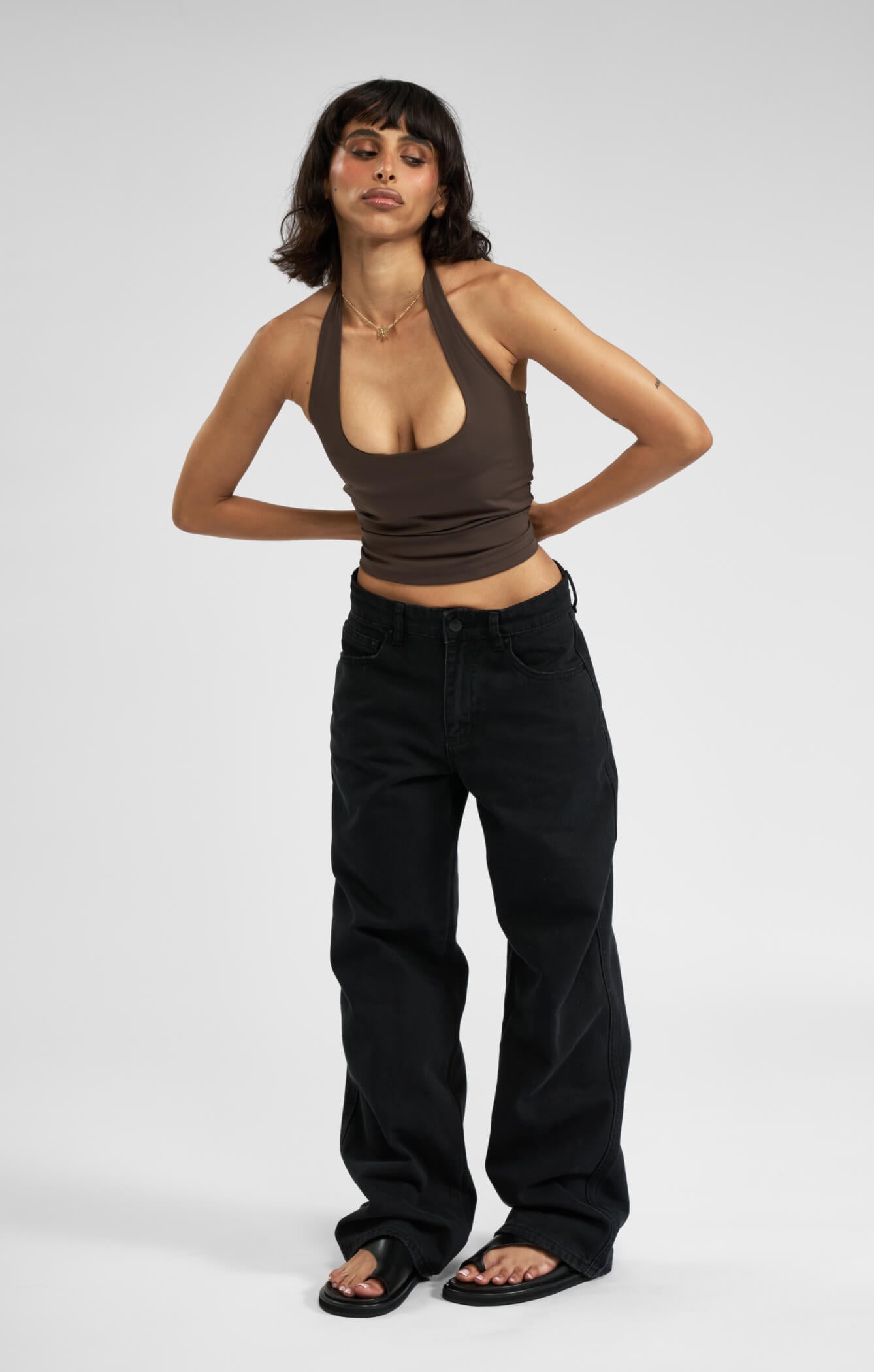 THE SCULPT™ HALTER TANK - ESPRESSO
