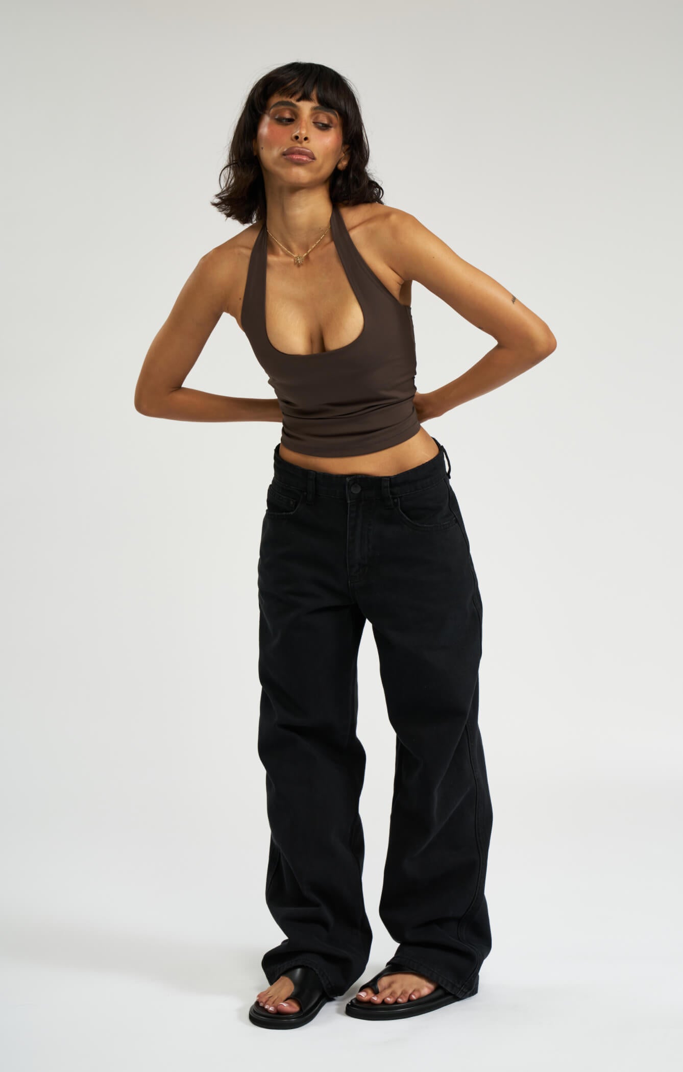 THE SCULPT™ HALTER TANK - ESPRESSO