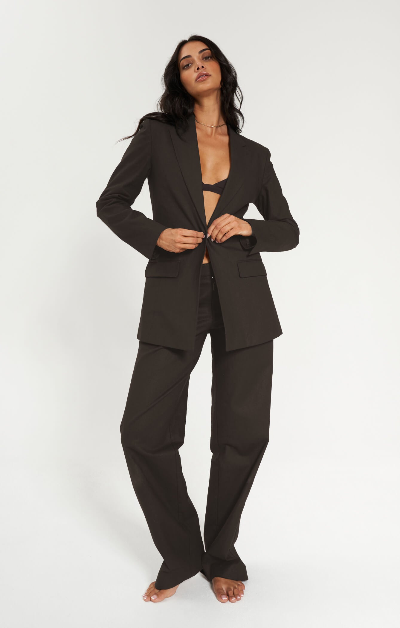 THE TRIANGLE TOP - ESPRESSO MESH