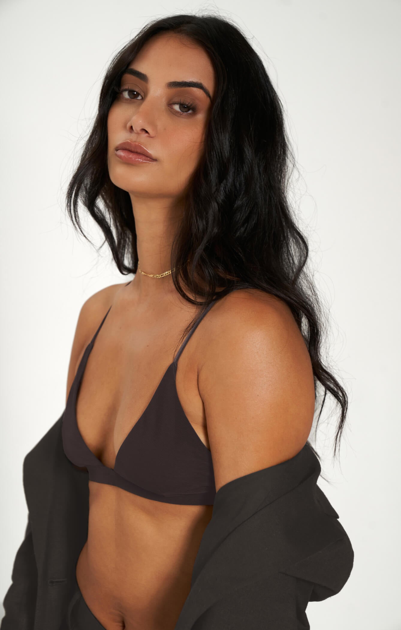 THE TRIANGLE TOP - ESPRESSO MESH