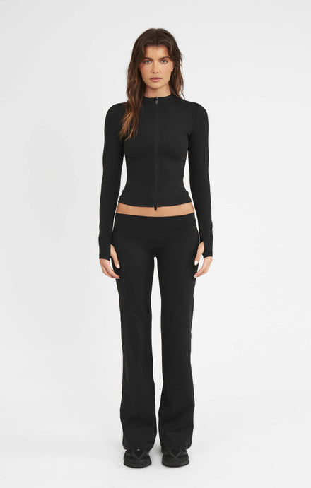 THE SCULPT™ TWO WAY ZIP JACKET - BUTTER BLACK