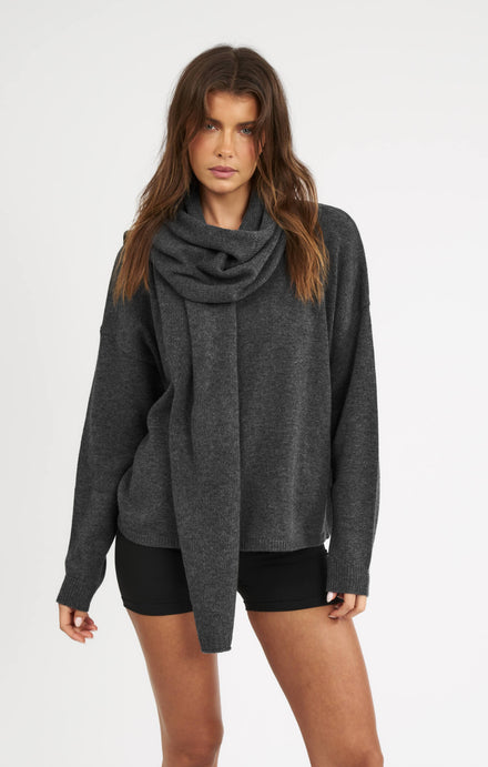 THE WRAP AROUND SCARF - CHARCOAL