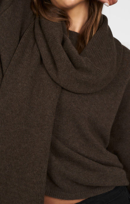 THE WRAP AROUND SCARF - ESPRESSO MARLE