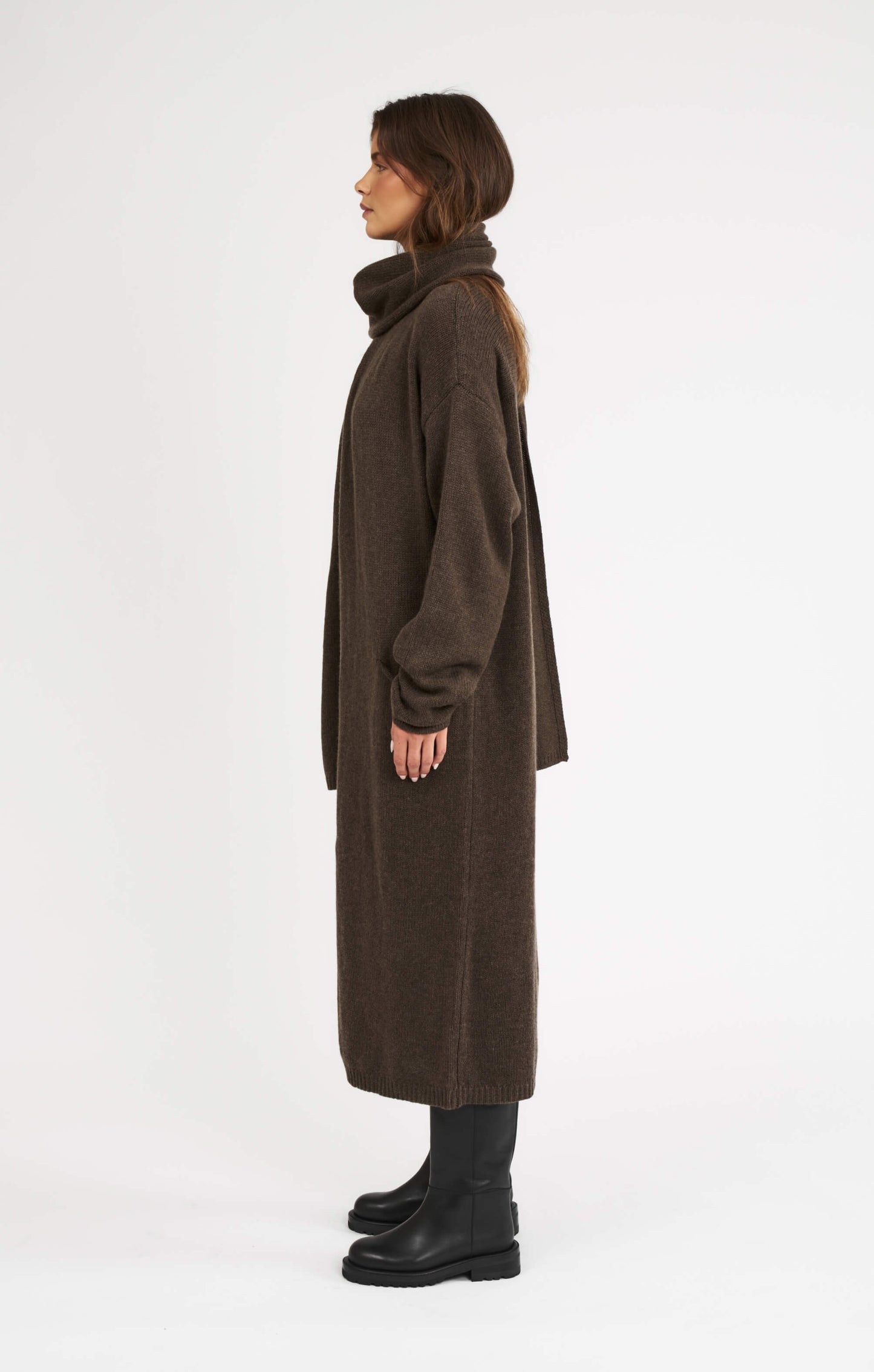 THE WRAP AROUND SCARF - ESPRESSO MARLE