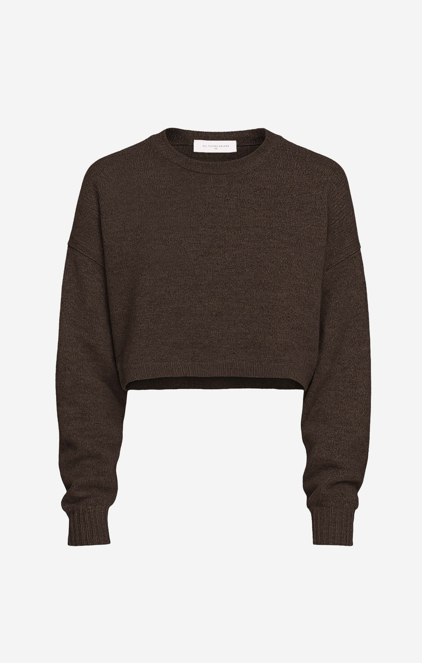 THE CROPPED UNIVERSAL KNIT 2.0 - ESPRESSO MARLE