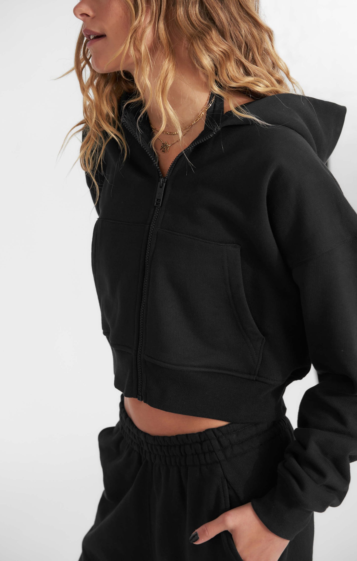 THE SWEAT™ WIDE LEG TRACK PANT - BLACK