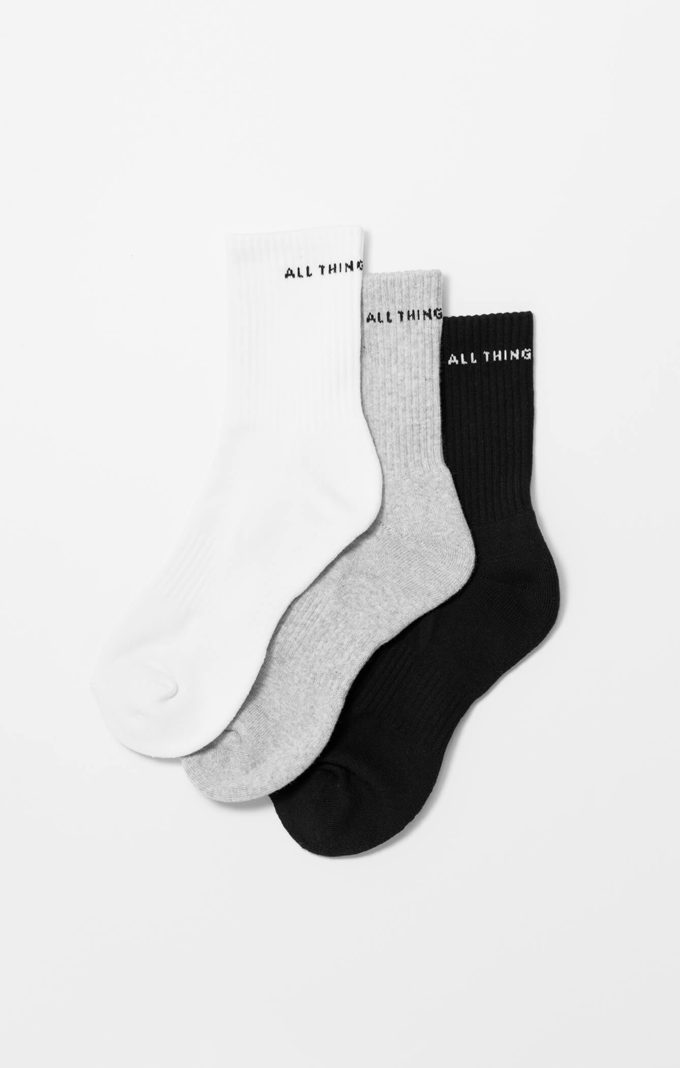 THE A.T.G CREW SOCK 3 PACK - MIX