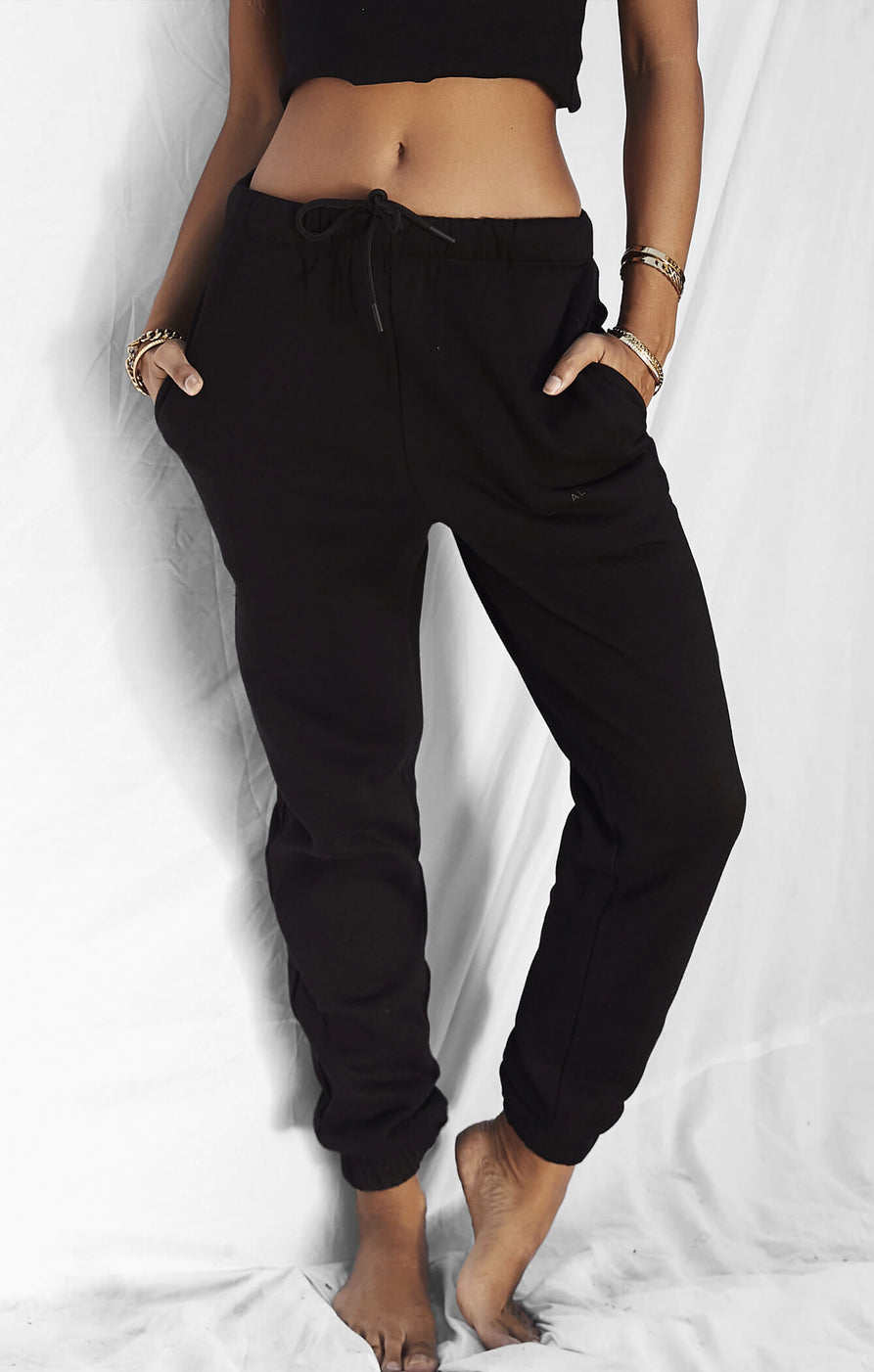 THE A.T.G TRACK PANTS - BLACK