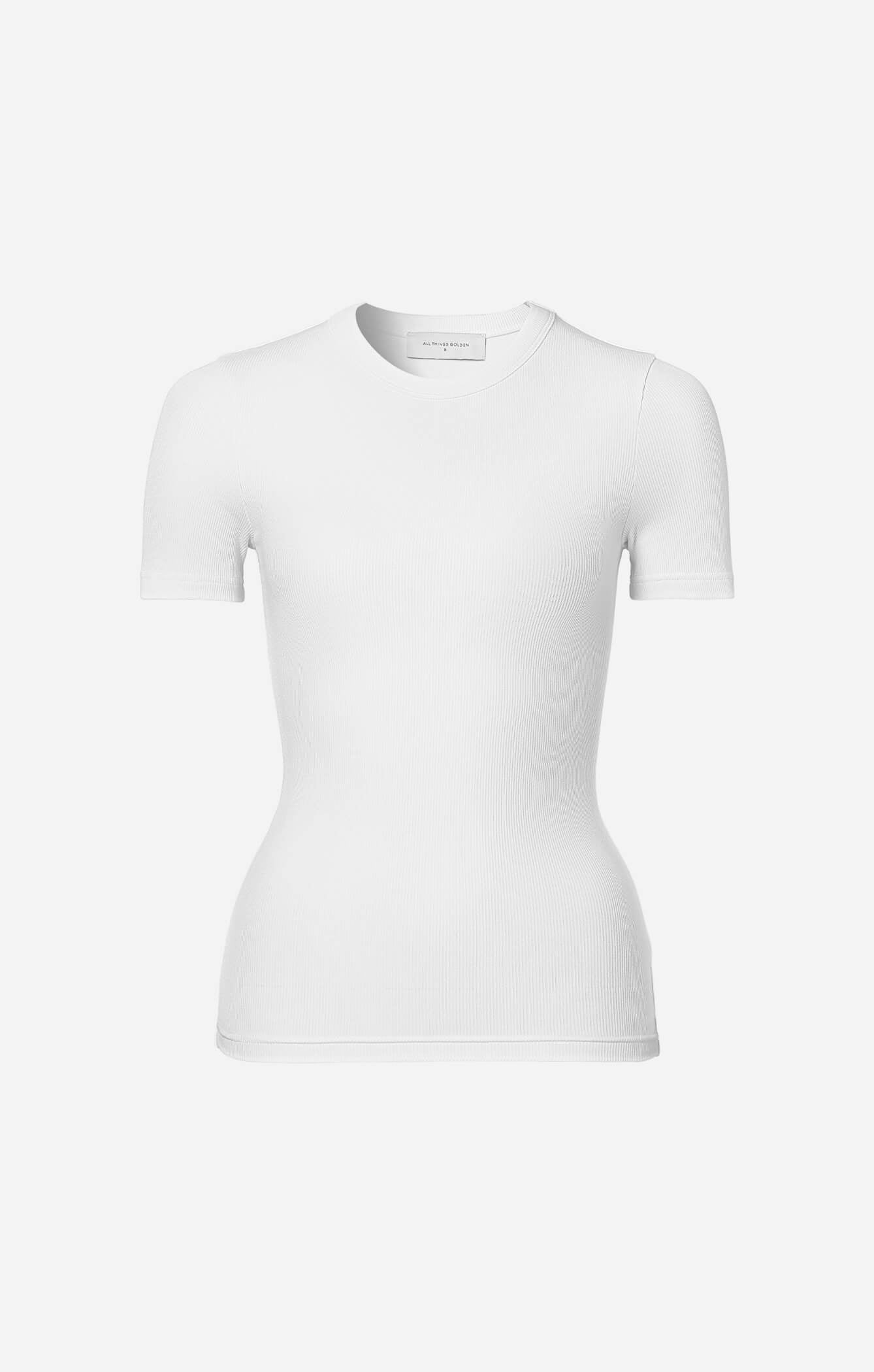 THE LUXE RIB BABY TEE - WHITE