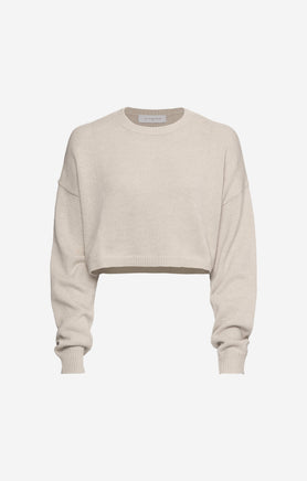 THE CROPPED UNIVERSAL KNIT - BEIGE