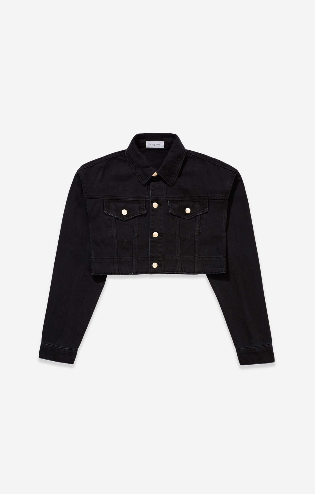 THE BOX CROP JACKET - WASHED BLACK