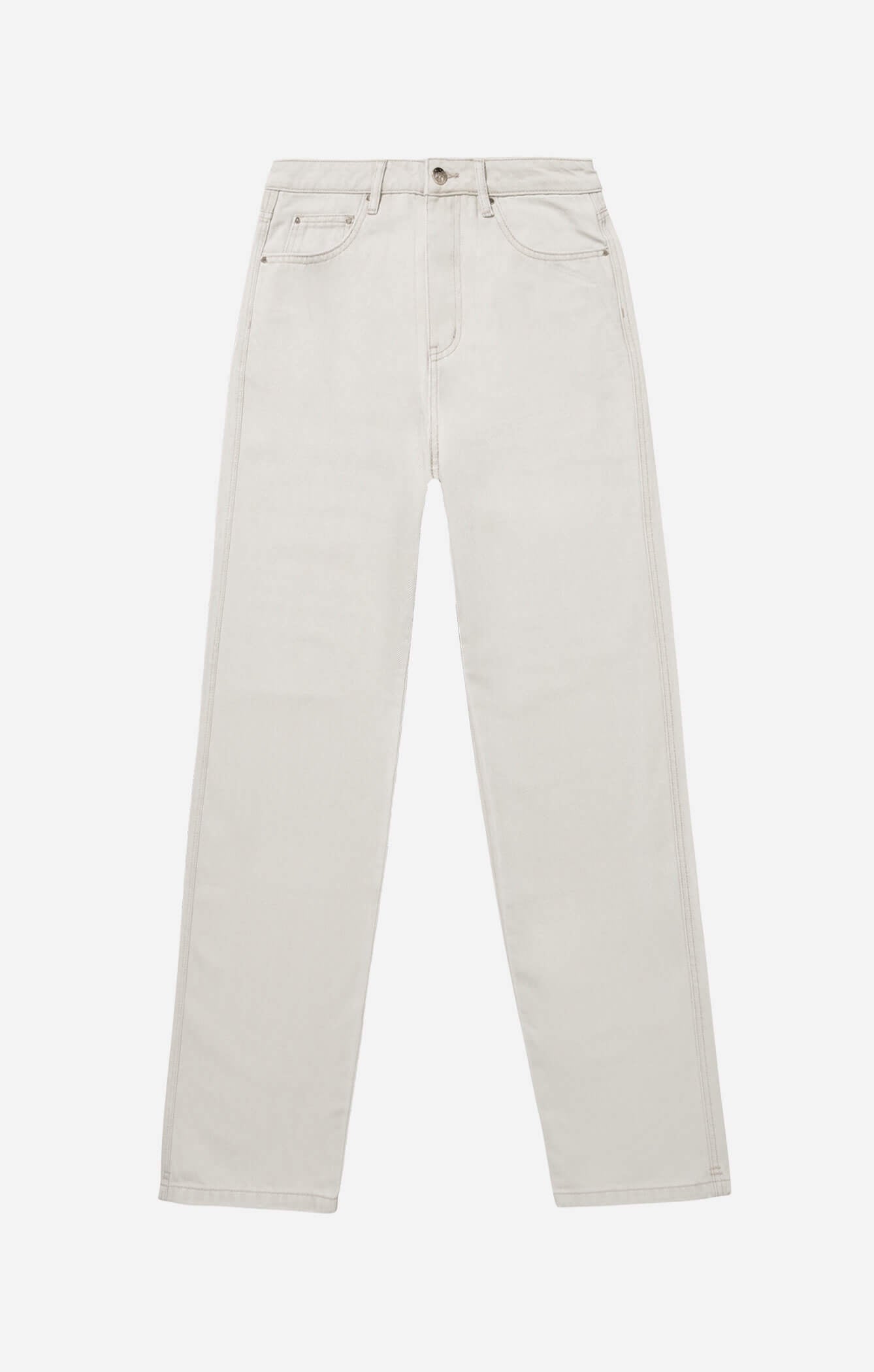 THE HIGH RISE DENIM STRAIGHT LEG JEAN - WASHED STONE
