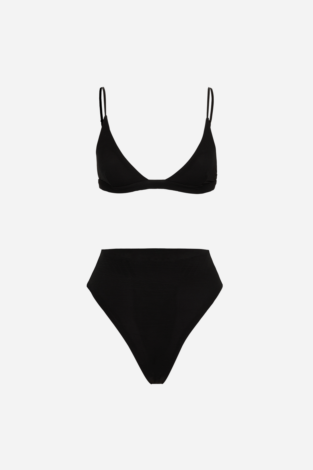 THE HIGH RISE BIKINI BOTTOM - BLACK MESH
