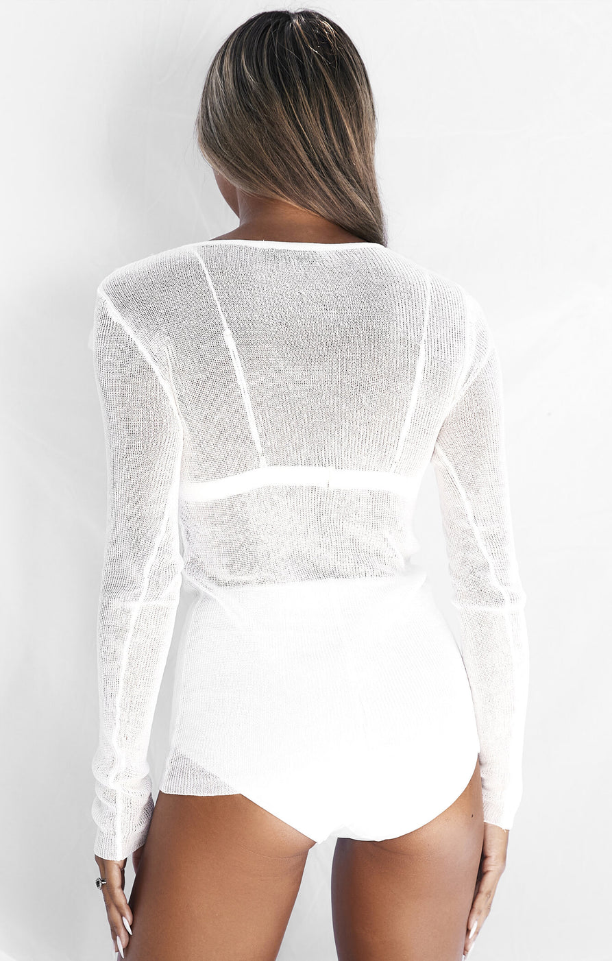 THE KNITTED LONG SLEEVE - WHITE