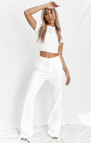 THE LINEN CLASSIC PANT - WHITE