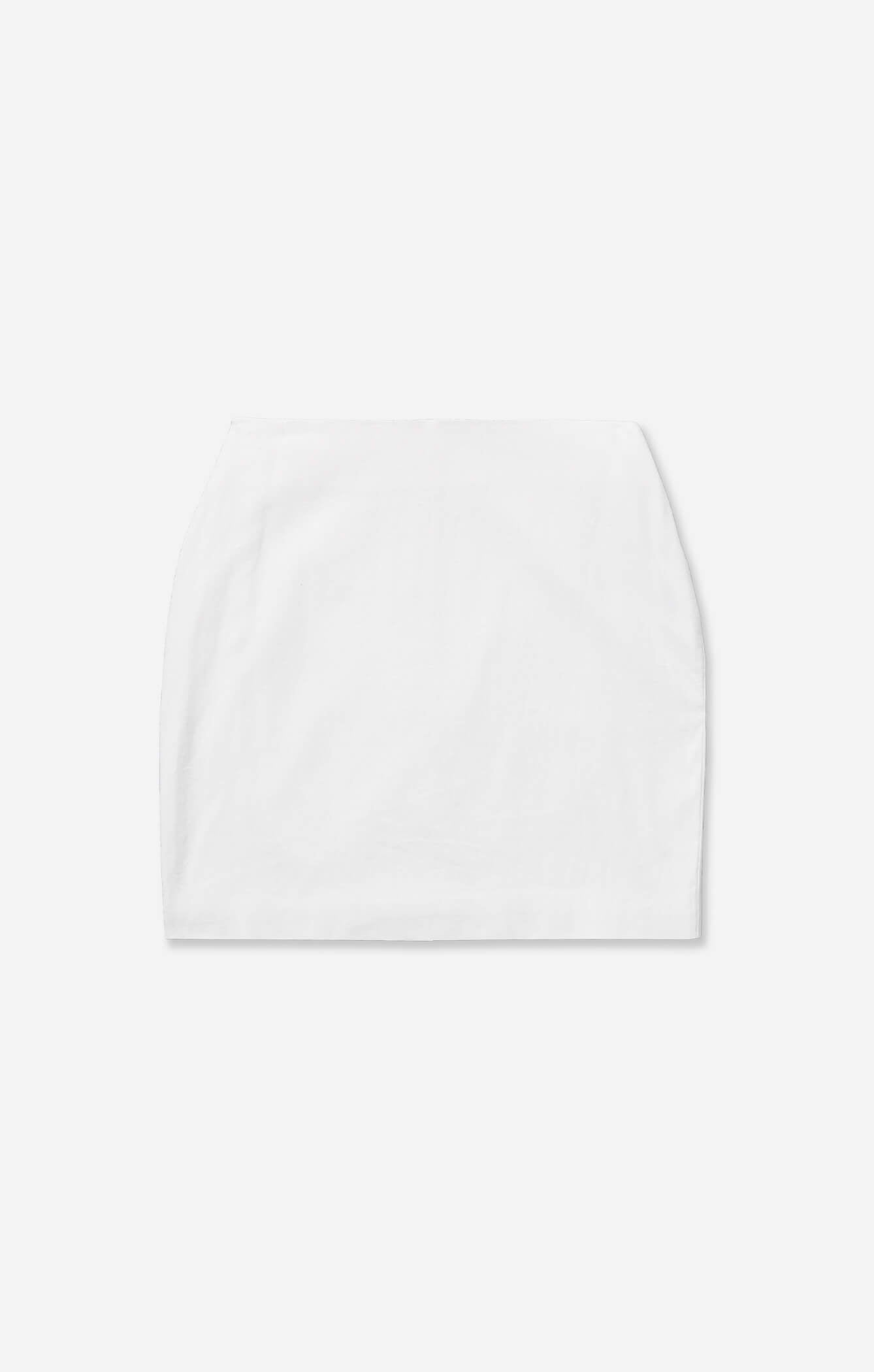 THE LINEN MINI SKIRT - WHITE