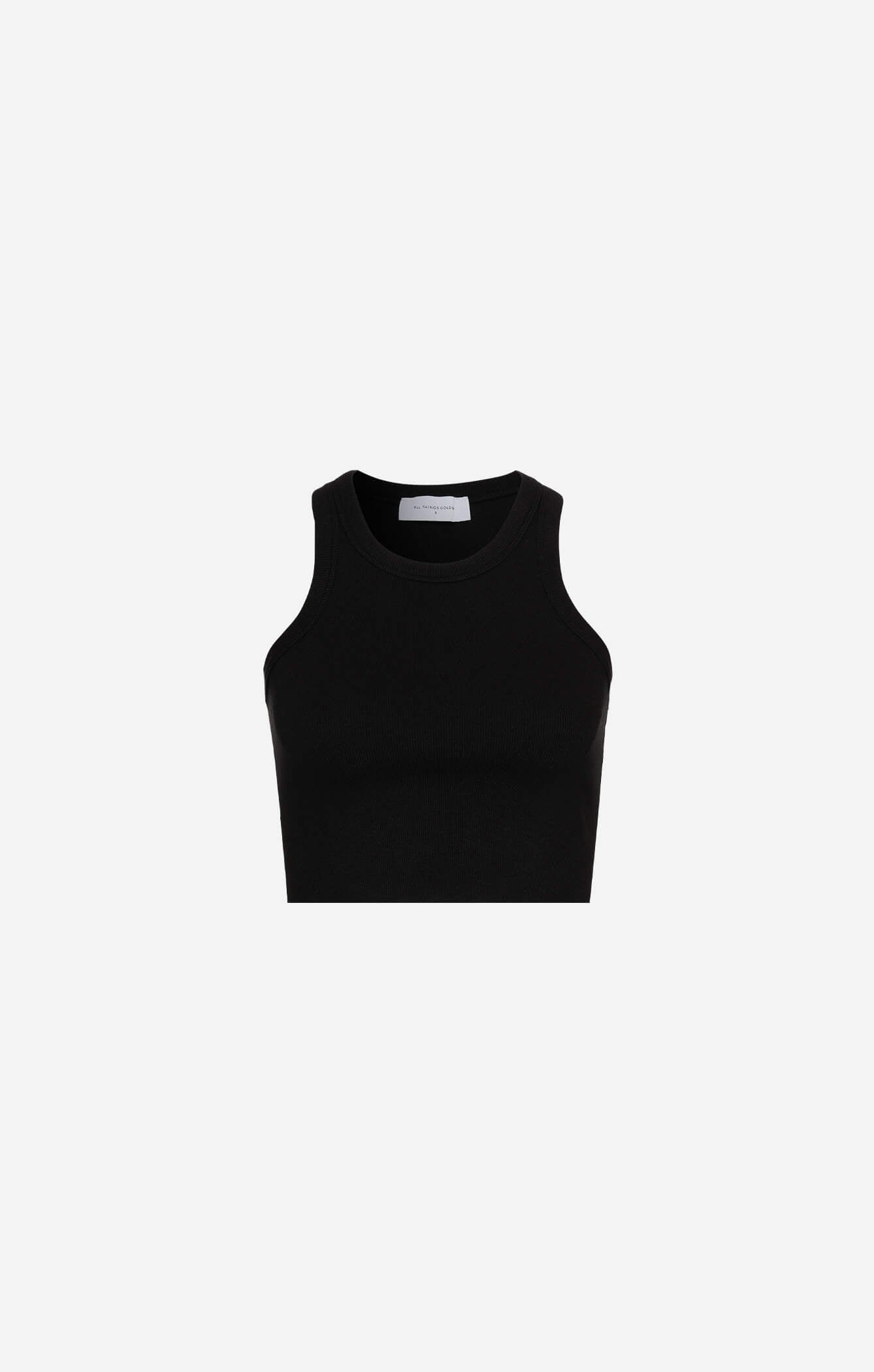 THE RIBBED MUSCLE CROP - BLACK