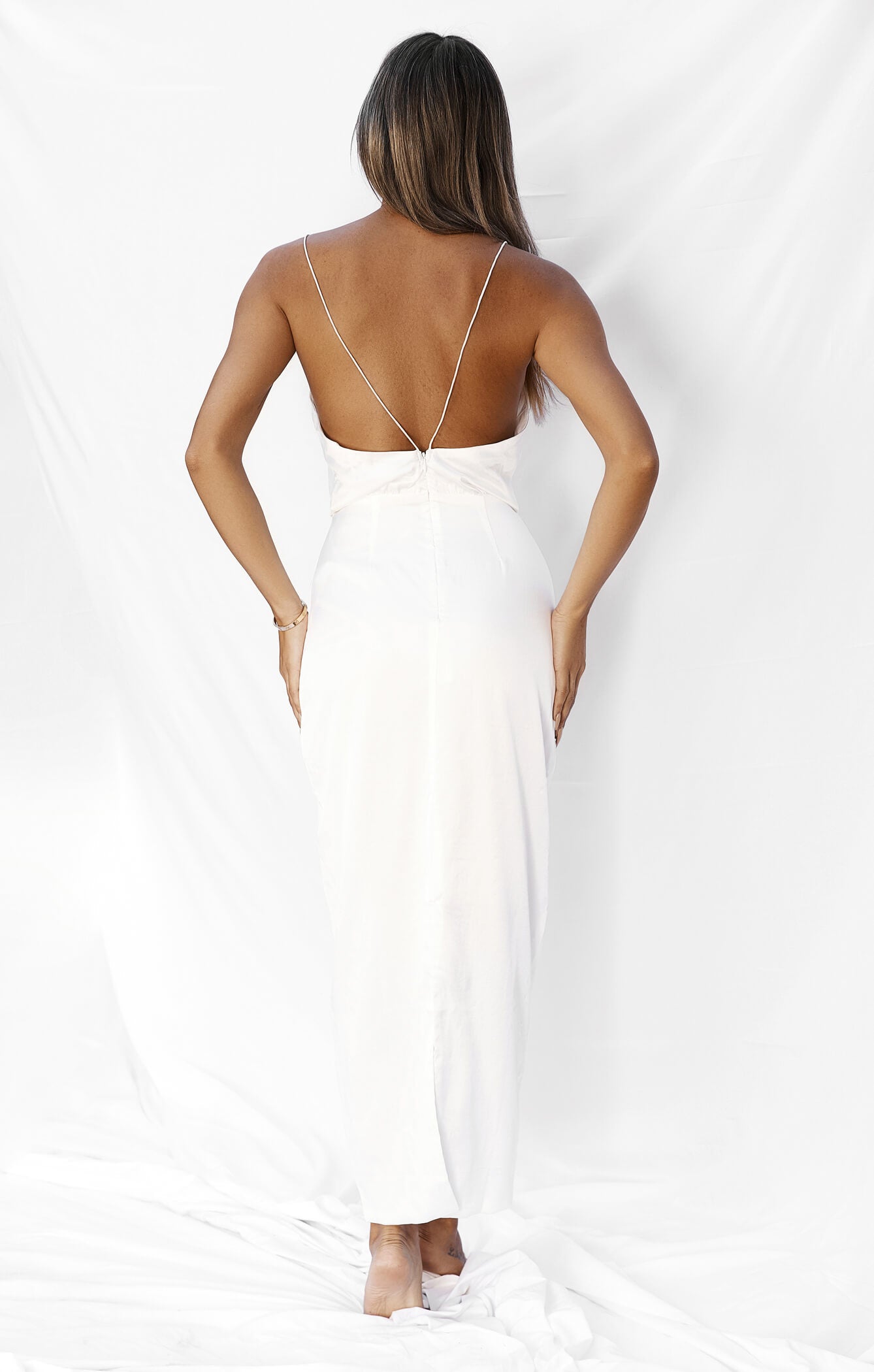 THE SILK CLASSIC DRESS - WHITE