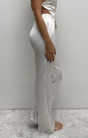 THE SILK CLASSIC PANT - WHITE