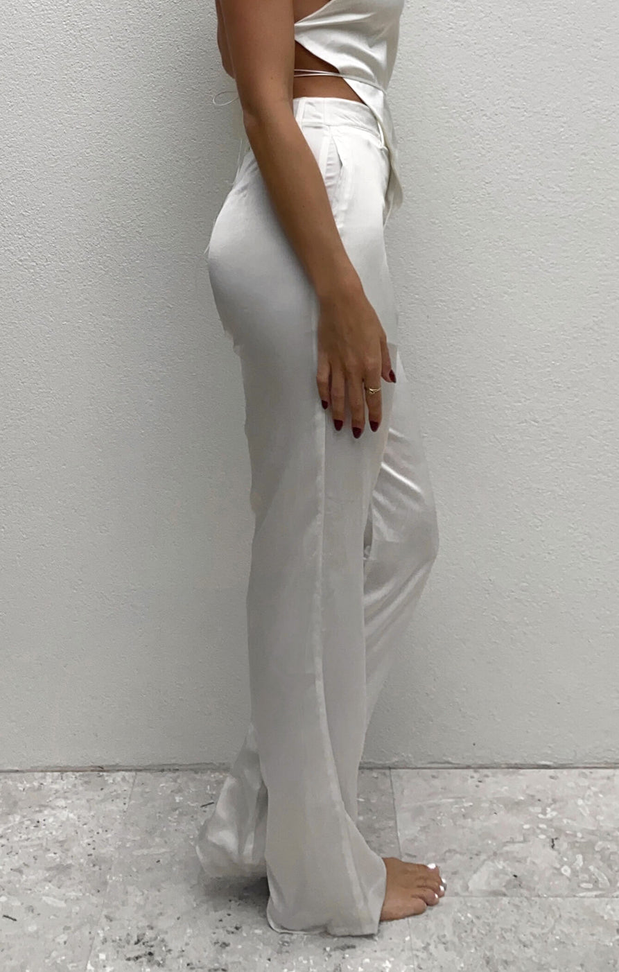 THE SILK CLASSIC PANT - WHITE