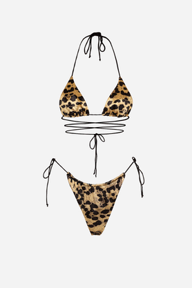 THE STRING TIE TOP - LEOPARD