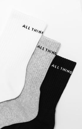 THE A.T.G CREW SOCK - 3 PACK MIX