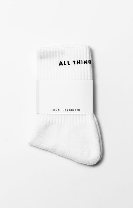 THE A.T.G CREW SOCK - WHITE