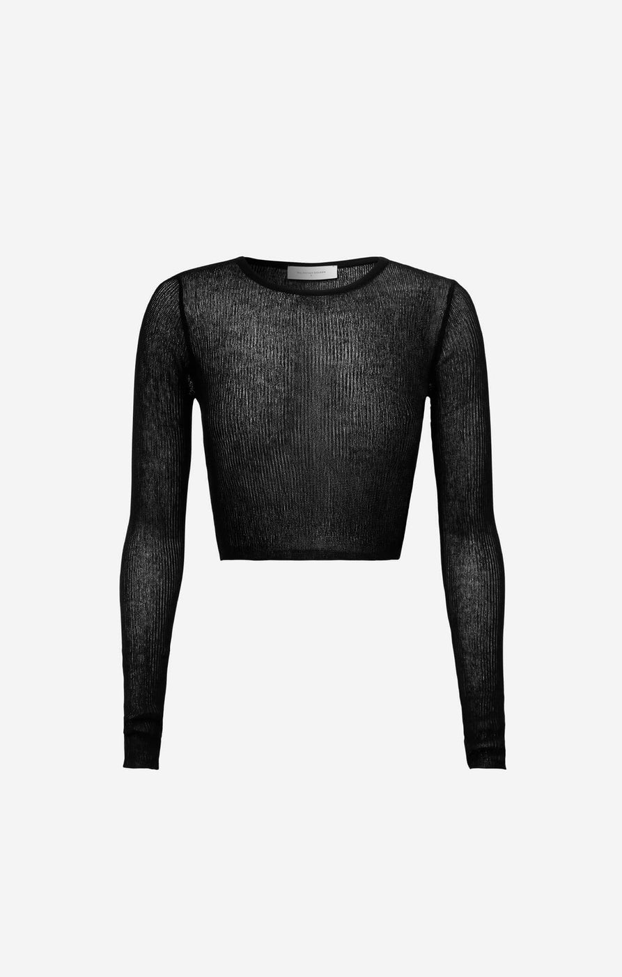 THE CROPPED KNITTED LONG SLEEVE - BLACK