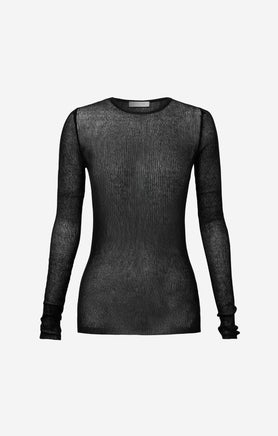 THE KNITTED LONG SLEEVE - BLACK
