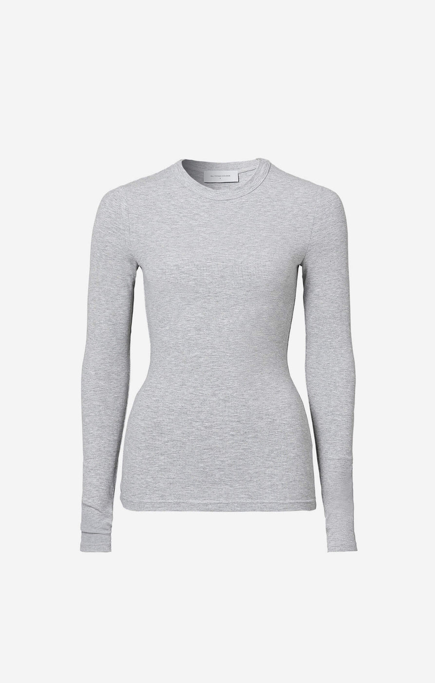 THE LUXE RIB L/S - MID GREY