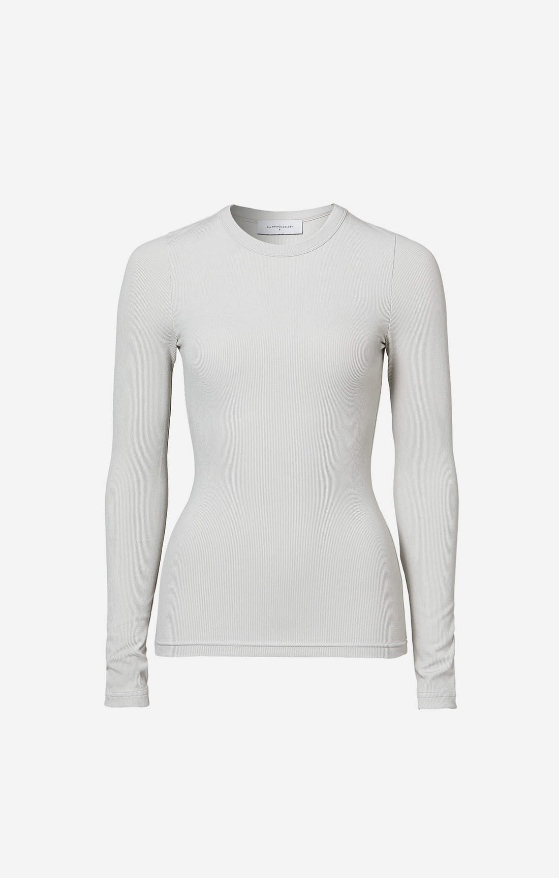 THE LUXE RIB LONG SLEEVE TOP - STONE
