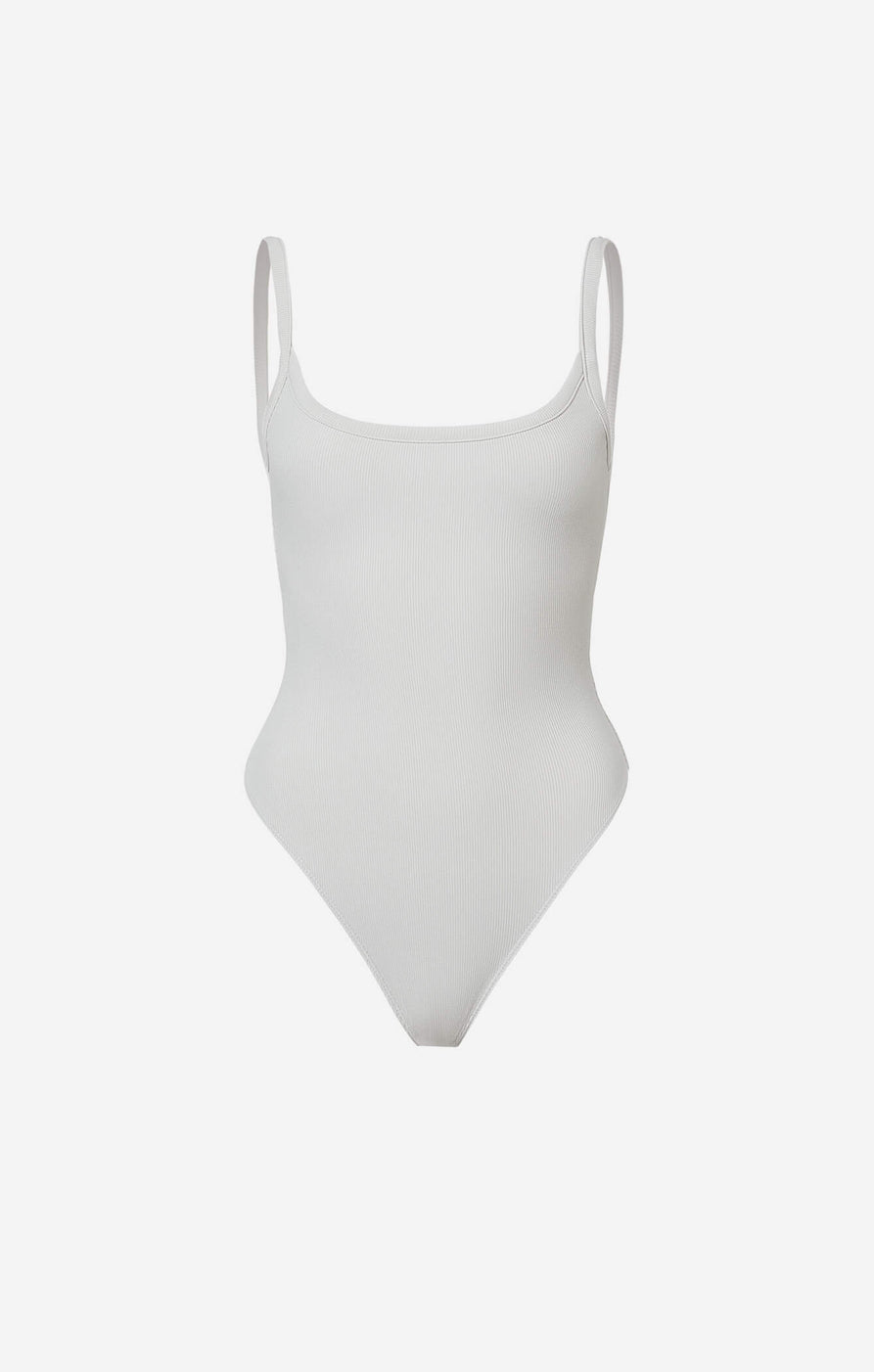 THE LUXE RIB LOW BACK BODYSUIT - STONE