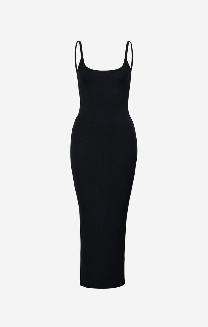 basic bae washed black ribbed bodycon midi dress All Things Golden - The Luxe Rib Low Back - Color:Light Pink