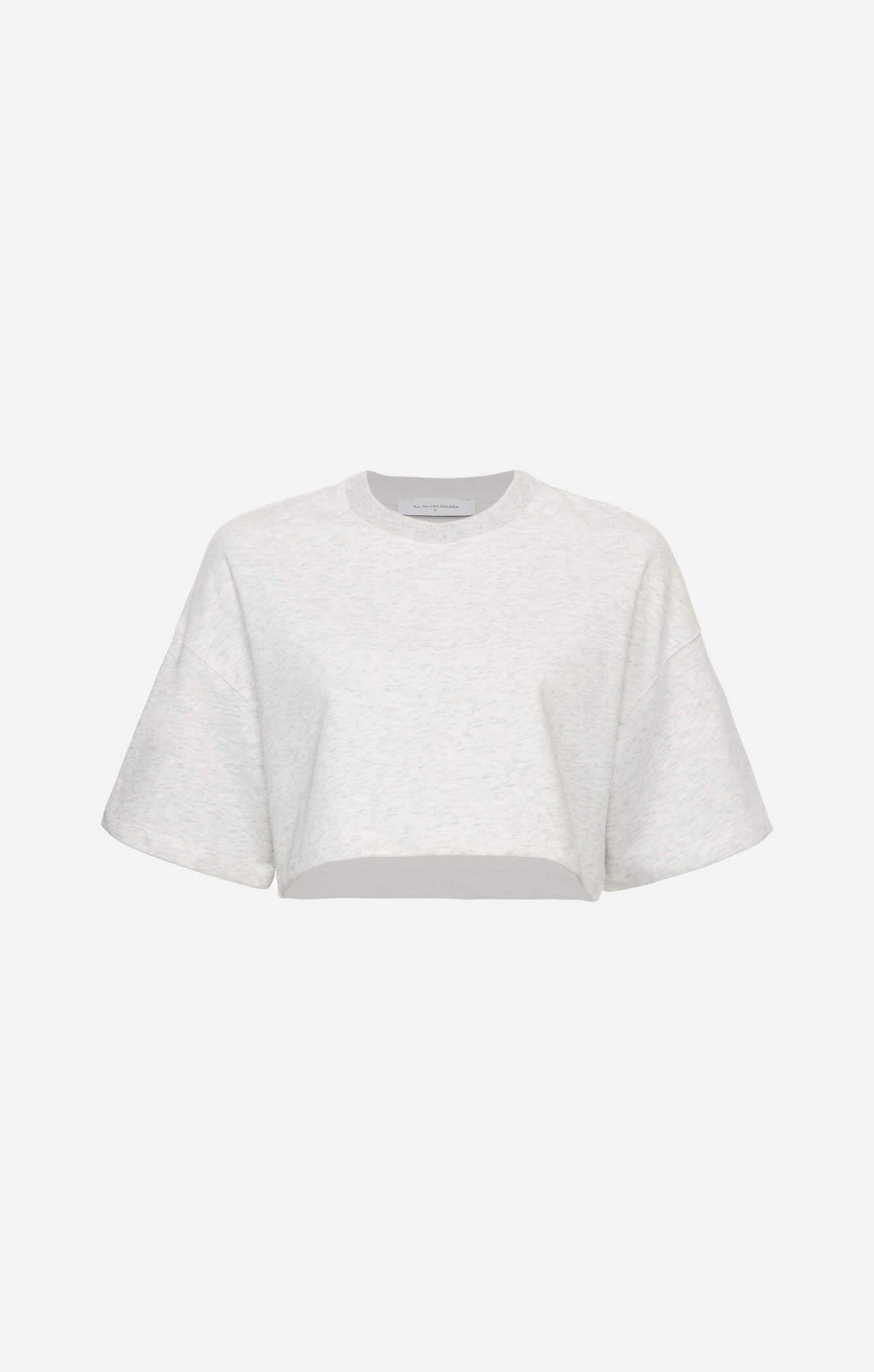 THE TERRY CROP TEE - ICE GREY